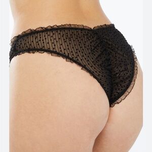 Savage FENTY 1X black laced dot underwear